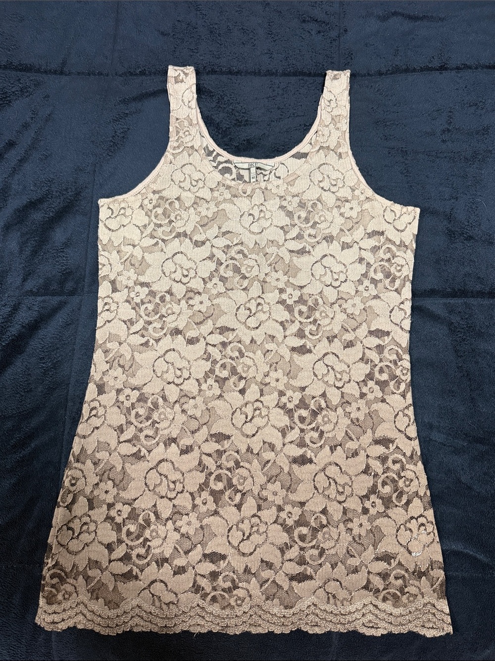 BKE Cream Lace Floral Tank Camisole